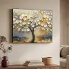 Boom - Bloemen - Goud - Beige Textielframe - compleet frame klein -sfeer3