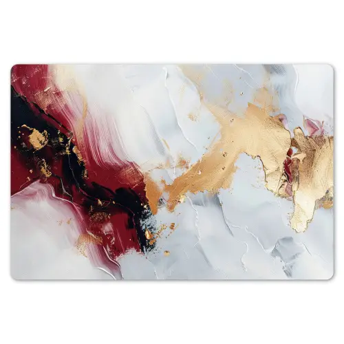 Rood - Abstract - Goud - Modern Placemat vinyl groot -zzsfeer1_Kitchenyeah-website