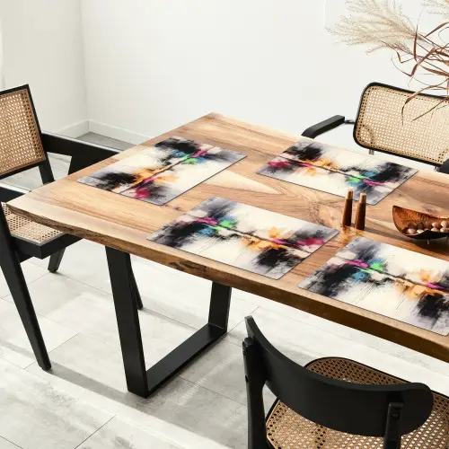 Abstract - Kleurexplosie - Landschap Placemat vinyl groot -zzsfeer4_Kitchenyeah-website
