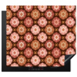 Geometrisch - Bloemen - Kleurrijk Inductie beschermer vinyl 3mm middel 274 -3d