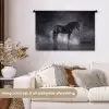 Paard - Magisch - Zwart Wandkleed katoen middel -sfeer1