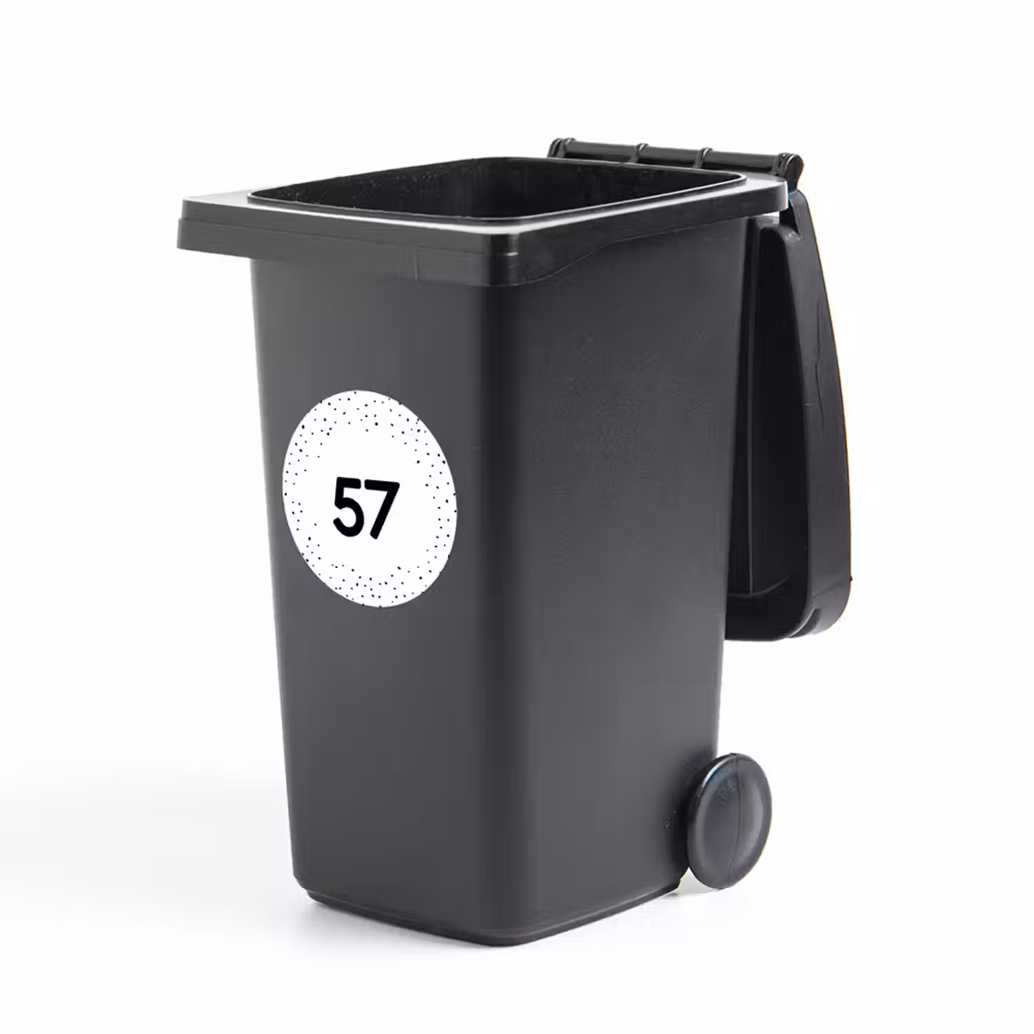 Container sticker huisnummer rond