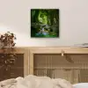 Jungle - Stenen - Water - Natuur - Planten aluminium wit klein -sfeer3