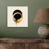 Abstract ontwerp - Zwarte cirkel - Verfvlekken aluminium wit klein -sfeer2