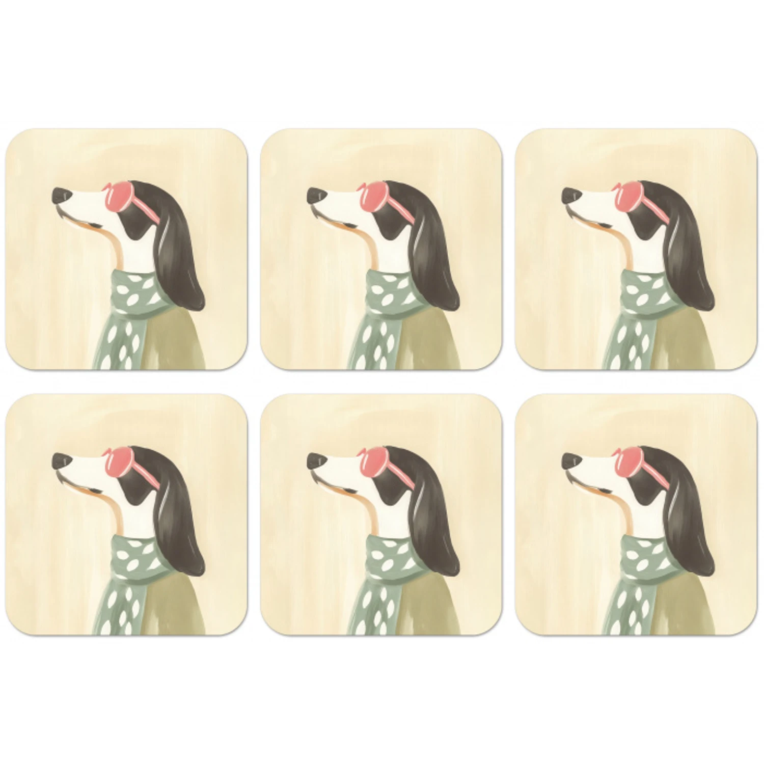 Hond - Zonnebril - Sjaal onderzetter kurk middel -zkaufland3dotto