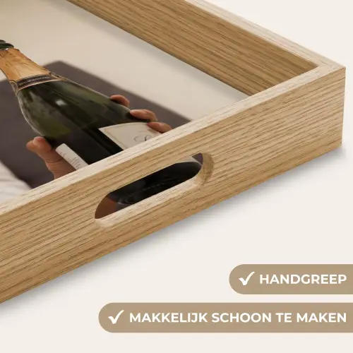 Champagne - Bed - Bubbels Dienblad Rechthoek middel -USP_HandgreepNL