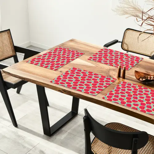 Appels - Rood - Stippen Placemat vinyl groot 368 -zzsfeer4_Kitchenyeah-website
