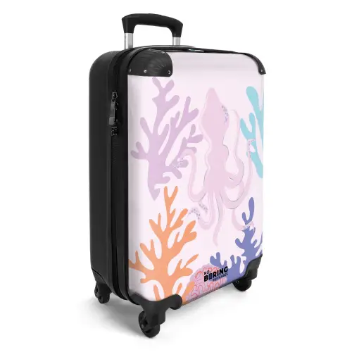 Summer memories - Octopus in kleurrijk koraal NBS - Handbagage koffer - Kinderen Unisex middel -productfoto_3d