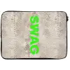 Slangenprint - SWAG - Neon - Groen laptophoes neopreen klein -zkaufland3dotto