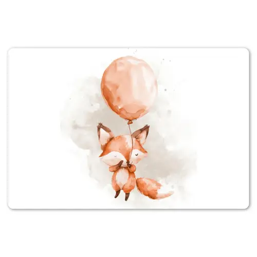 Vos - Pastel kleuren - Dier Placemat vinyl groot -zzsfeer1_Kitchenyeah-website
