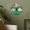 Badkamer - Kattenparade - Kleurrijk Akoestische PET Vilt - Rond klein -sfeer2