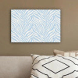 Zebra - Motief - Blauw - Wit canvas 2cm klein 34 -sfeer3
