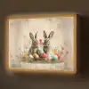 Konijnen - Bloemen - Eieren Light Box met batterij (Wandlamp) middel -z3d_website
