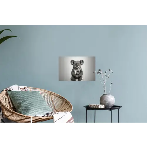 Koala - Bril - Toilet Muursticker klein -plant