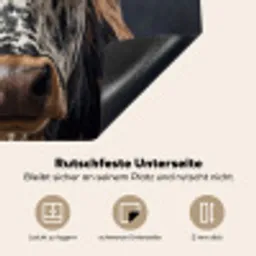 Stier - Kleurrijk - Hoorns Inductie beschermer vinyl 3mm middel -tsfeer4_DE