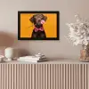 Hond - Oranje - Roos - Valentijn fotolijst zwart zonder passe partout klein -sfeer5