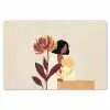 Vrouw - Minimalistisch - Bloem Placemat vinyl groot -zzsfeer1_Kitchenyeah-website
