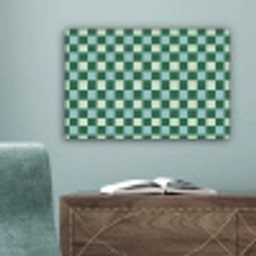Schaakbord - Klassiek - Groen canvas 2cm klein 34 -sfeer4