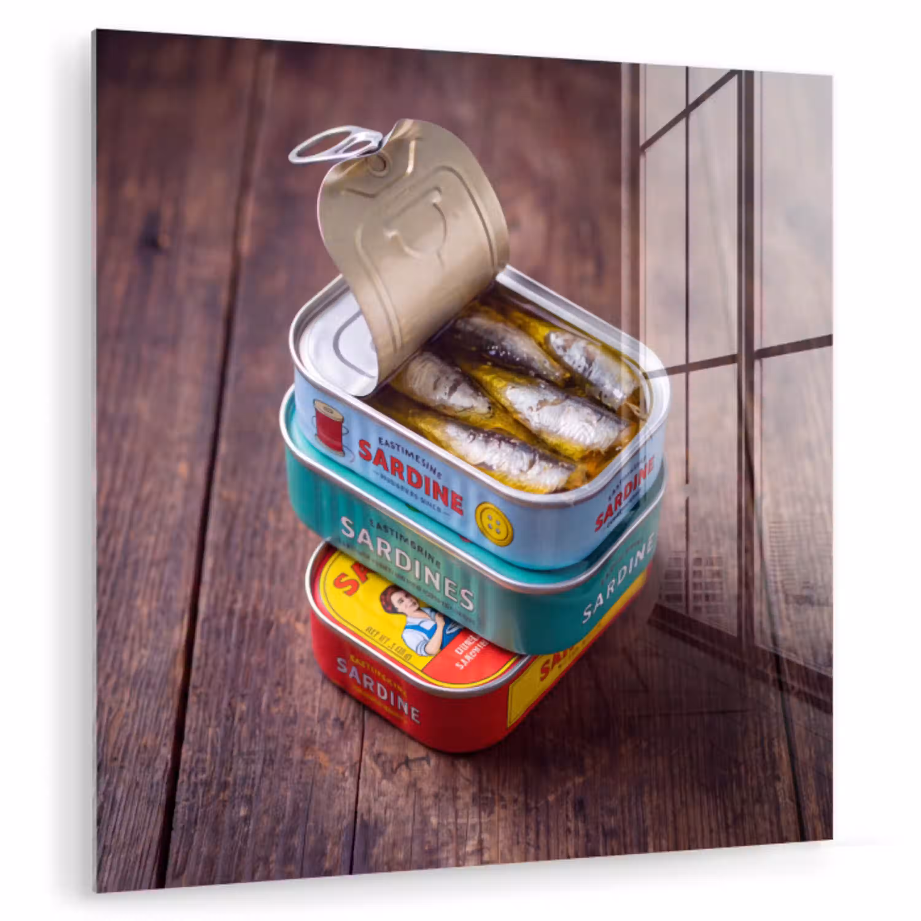Vis - Blikjes - Keuken plexiglas 5mm klein -zzzproduct_nieuw