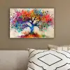 Levensboom - Natuur - Kleurrijk - Boom canvas 2cm klein -sfeer3
