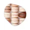 Macarons - Beige - Bruin Wandcirkel Organisch Forex 3mm klein -3d