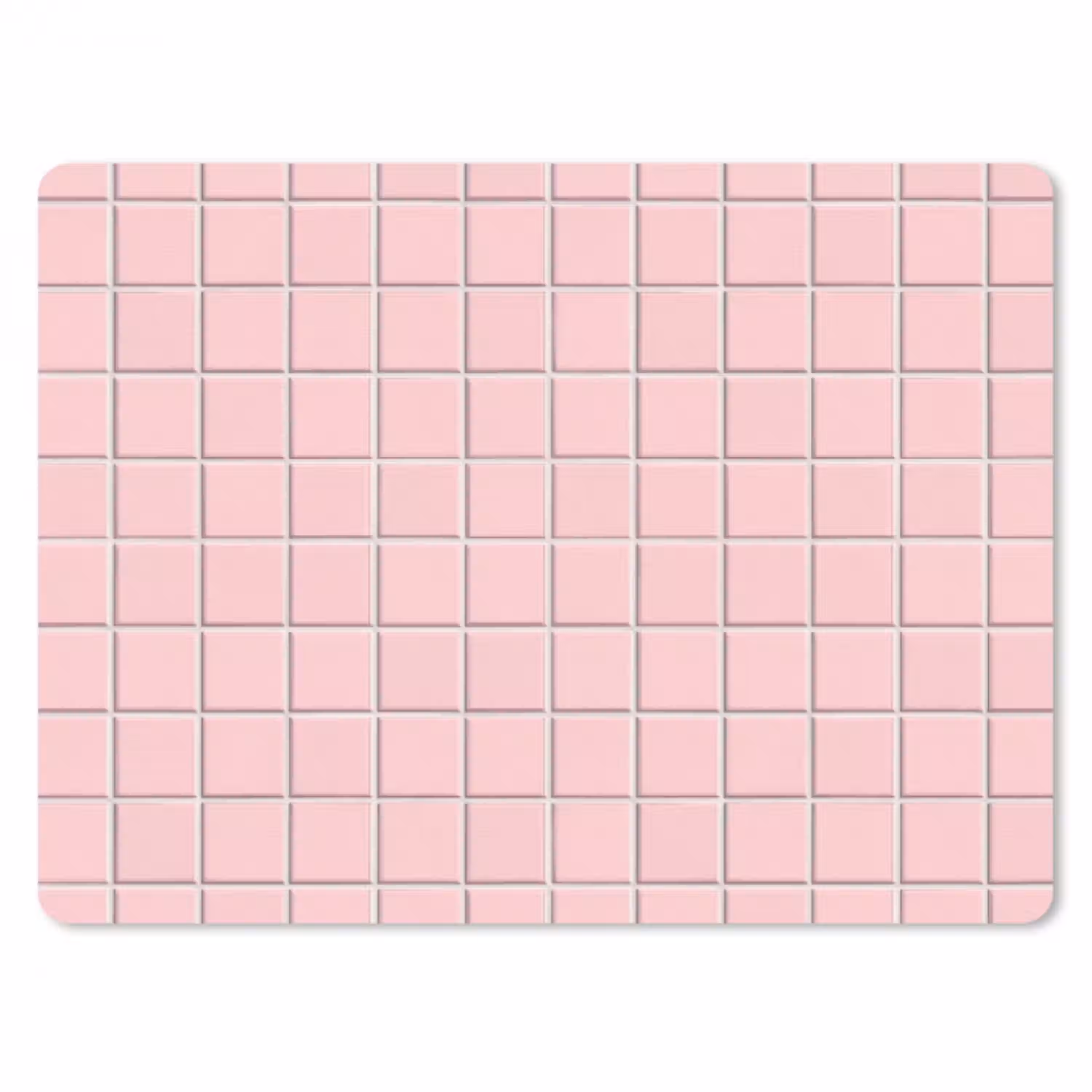 Patroon - Tegel - Pastelroze muismat rubber klein 262 -3d