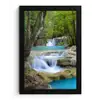 Waterval - Natuur  - Rivier - Bos - Water fotolijst zwart zonder passe partout klein -3d