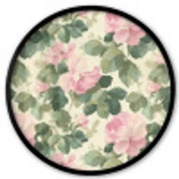 Rozen - Botanisch - Roze Fotolijst rond zonder passe partout klein 856 -3d