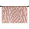 Lichtroze - Zebra - Patroon - Donkerroze Wandkleed katoen klein 269 -zz3d