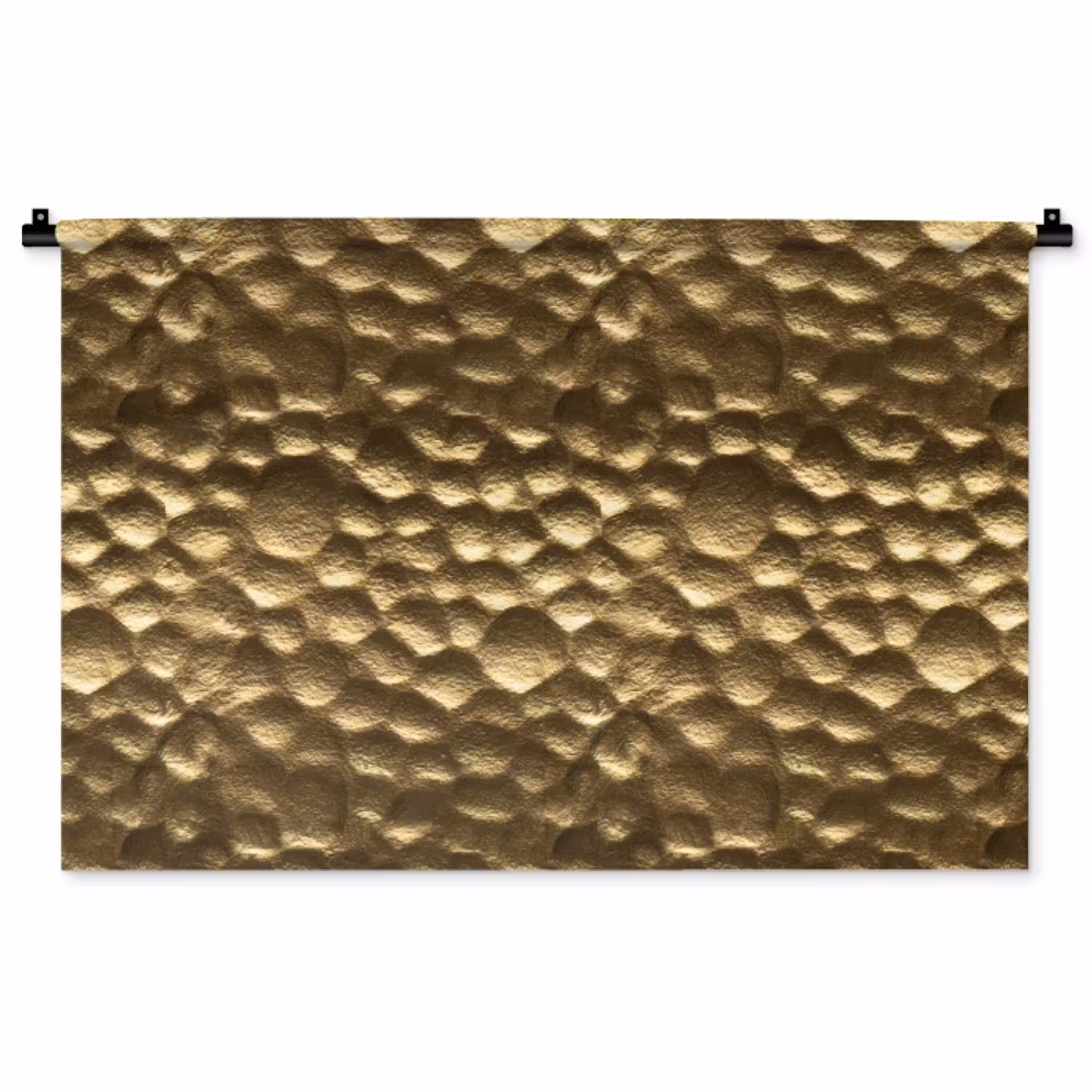 Gehamerd - Reliëf - Textuur - Bronsgoud Wandkleed katoen middel 269 -zz3d