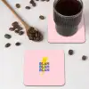 Blah - Bliksem - Roze onderzetter kurk middel -sfeer2