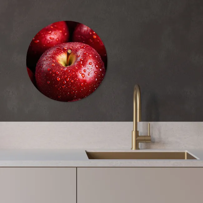 Rood - Appels - Fruit KitchenYeah - Keuken - Wandcirkel Forex klein -sfeer1