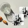 Abstract - Kunst - Modern - Zwart wit onderzetter kurk middel -sfeer4