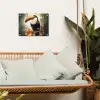 Toekan - Vogel - Bloemen - Planten tuinposter los doek klein -sfeer7