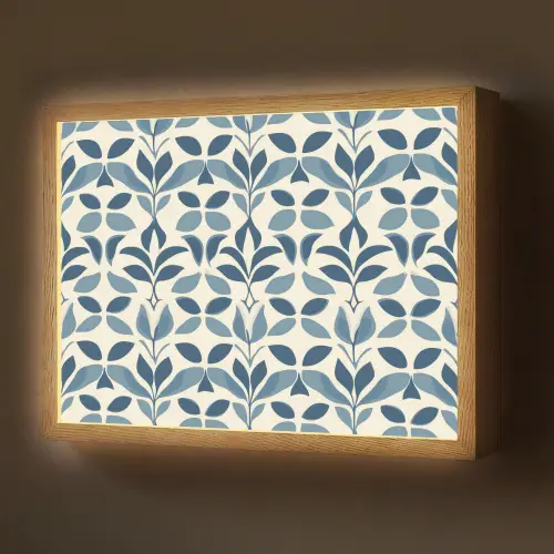 Flora - Modern - Blauw Light Box met batterij (Wandlamp) middel 907 -z3d_website