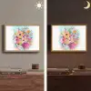 Bloemen - Kleuren - Boeket - Natuur Light Box met batterij (Wandlamp) middel -sfeer3