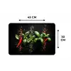 Chilipepers - Basilicum - Blaadjes - Rood Placemat vinyl groot -specs