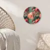Roze - Patroon - Bloemen Wandcirkel kunststof plaat 5mm dik klein 188 -sfeer5