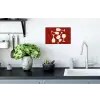 Wijnglazen - Silhouetten - Wit Muursticker klein -keuken