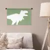 Dino - T-rex - Dinosaurus - Groen - Tyrannosaurus rex Wandkleed katoen klein -sfeer4
