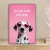 Hartjes - Hond - Valentijn - Roze canvas 2cm klein -sfeer1