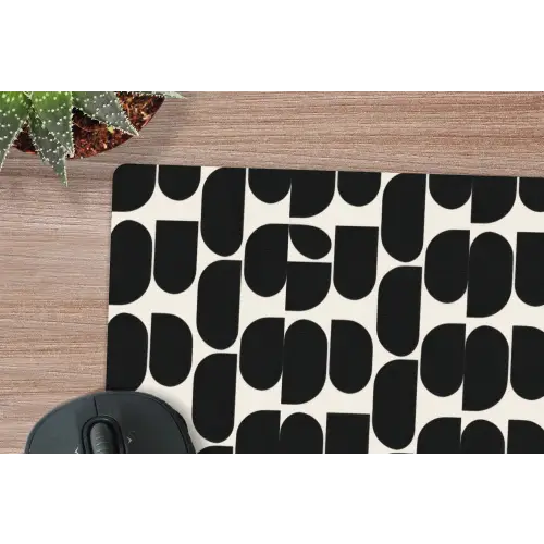 Modern - Patroon - Zwart muismat rubber klein 262 -closeup