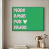 Amor - Valentijn - Groen - Tekst Textielframe zwart klein -sfeer2