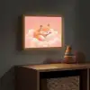 Wolken - Vos - Oranje - Sterren Light Box met batterij (Wandlamp kind) middel -sfeer5_kind