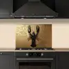 Kreeft - Zwart - Goud - Luxe keuken achterwand spatscherm klein -sfeer1