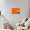 Cool - Oranje - Groen Tuinposter op houten frame 2 cm dik klein -sfeer1