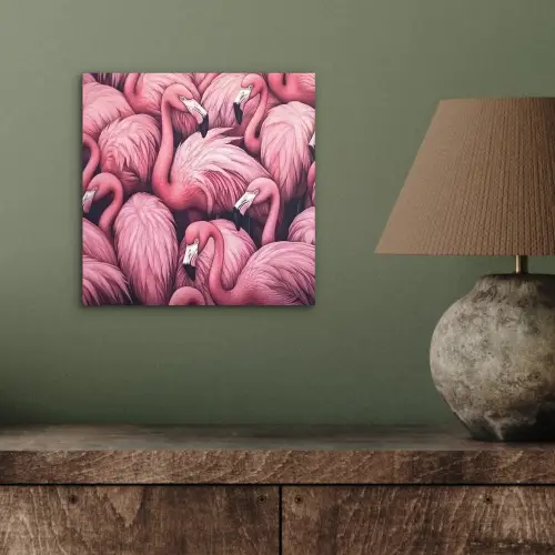 Flamingo - Roze - Dieren aluminium wit klein -sfeer2