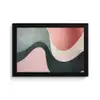 Abstract - Golven - Sierlijk - Roze fotolijst zwart zonder passe partout klein -3d
