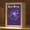 Monster - Paars - Ruimte Light Box met kabel (Kinderlampje) klein -zzz_3d_website