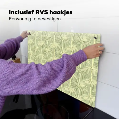 Palmwoud - Tropisch - Groen Inductie beschemer met haakjes klein 777 -ky-ophangen-nl